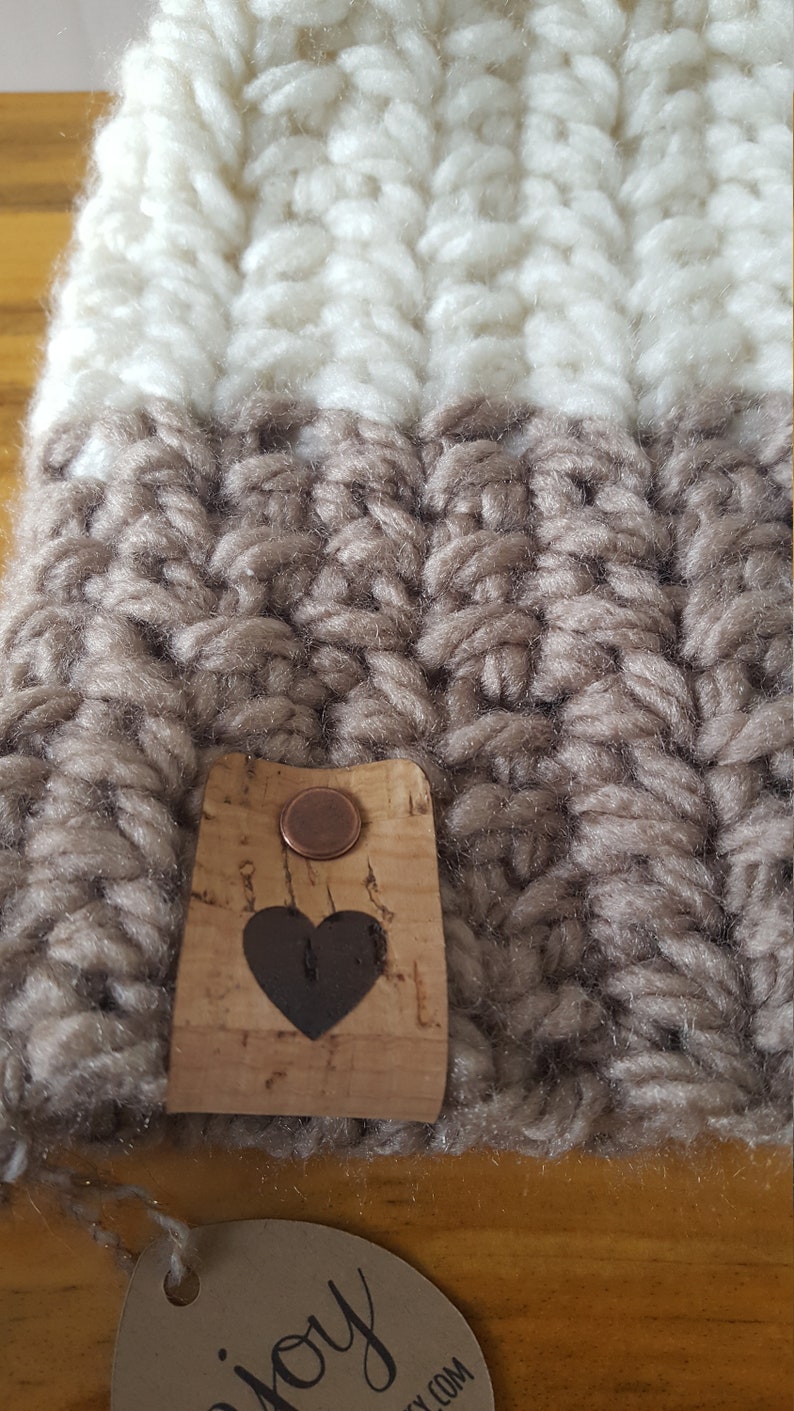 Chunky tri-colored beanie