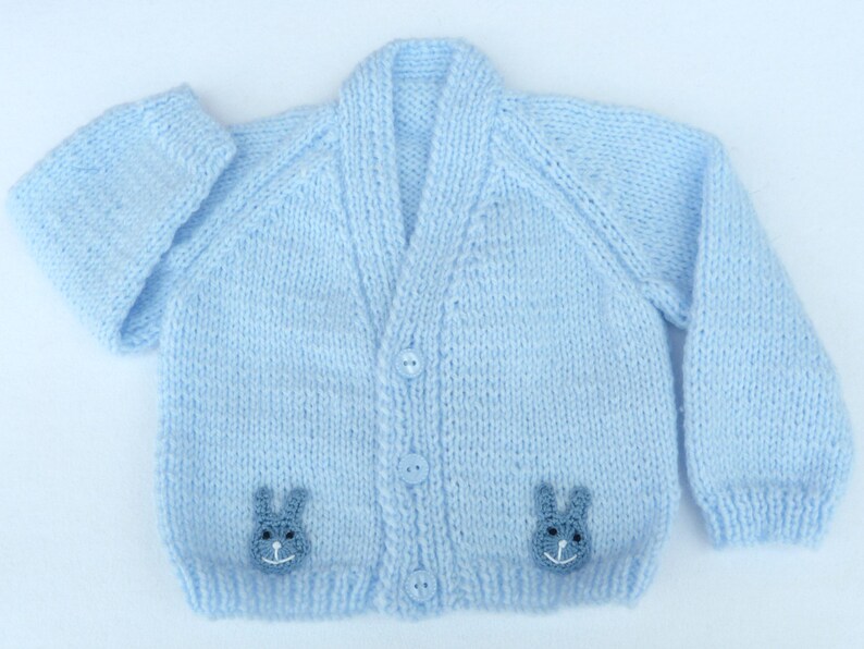 Knitted Baby Sweaters. Hand Knitted Baby Clothes. Blue Baby Etsy