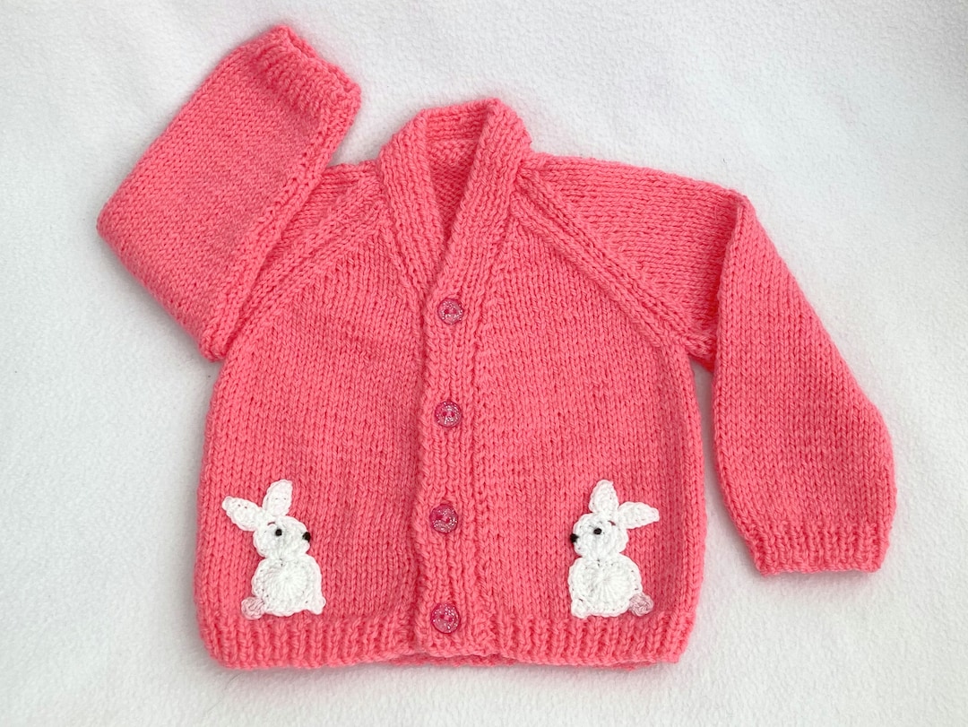 Hand Knitted Baby Clothes. Baby Sweater. Hand Knitted Coral Etsy