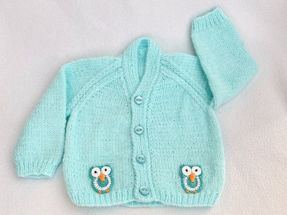 Pale blue baby cardigan hot sale