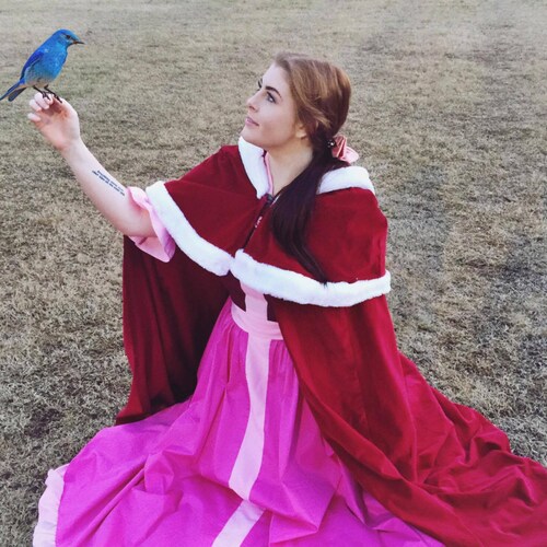 belle pink dress costume