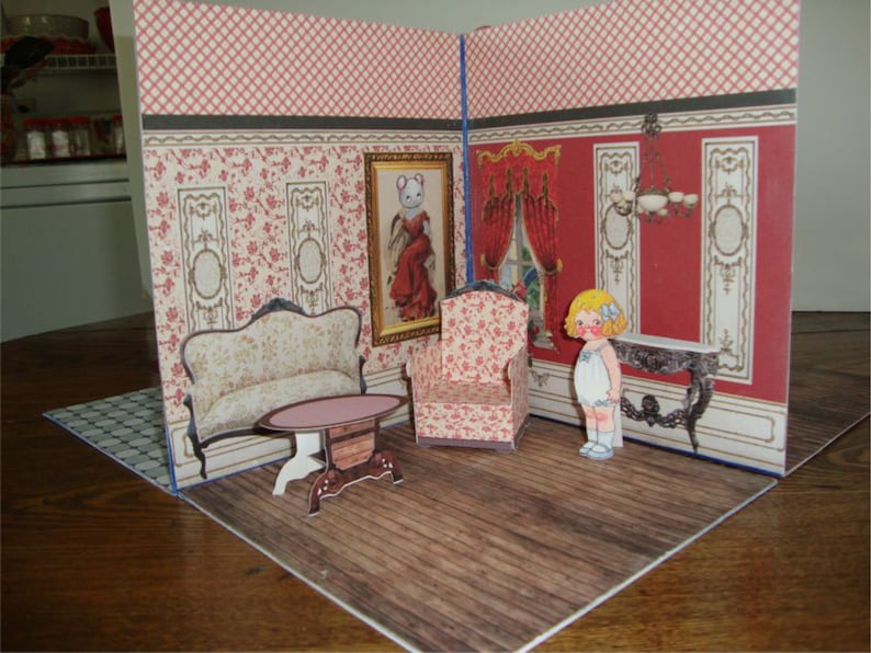 Sale. Printable Pop up Open up Paper Dollhouse Book. Etsy