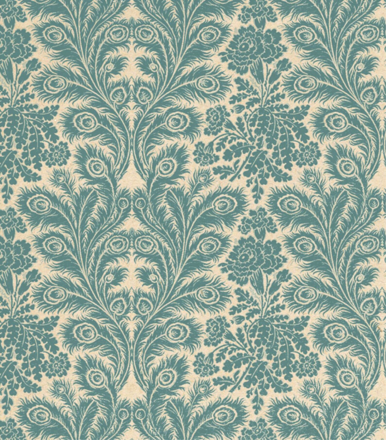 Puppenstube Tapete 1/12 Enchanted Victorian Vintage Grün | Etsy