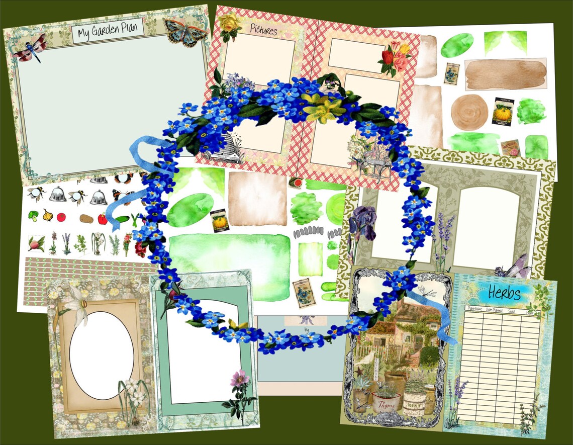 Digital Garden Journal Album Garden Memories Digital Etsy