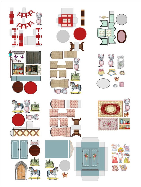 Paper Dollhouse Furniture Printables