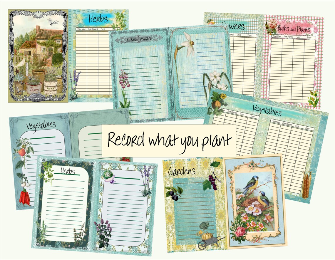 Digital Garden Journal Album Garden Memories Digital Etsy