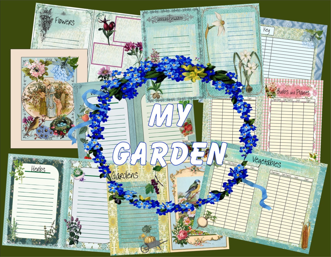 Digital Garden Journal Album Garden Memories Digital Etsy