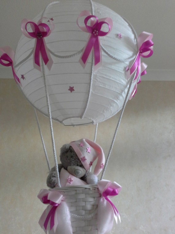 Hot Air Balloon Nursery Light Shade With Tatty Teddy Made To Order