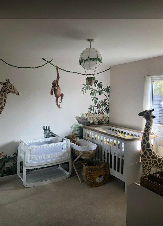 Jungle Theme Hot Air Balloon Nursery Lamp Shade Jungle Theme Hot Air Balloon Nursery, Jungle Lamp Nursery