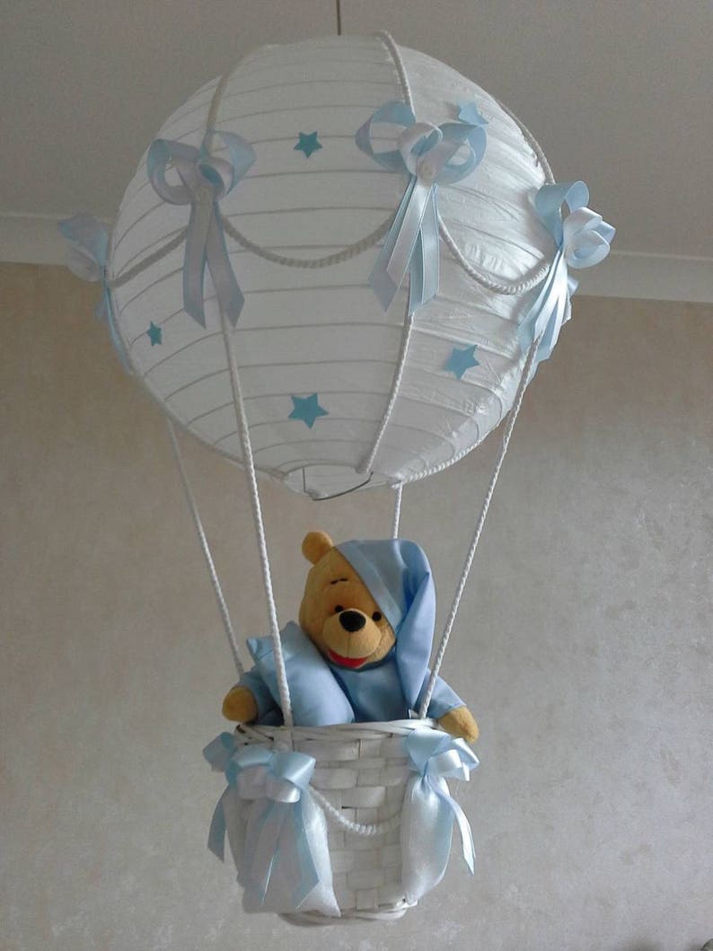 Hot Air Balloon Nursery Lamp Shade in Blue and White/ Toy is Etsy