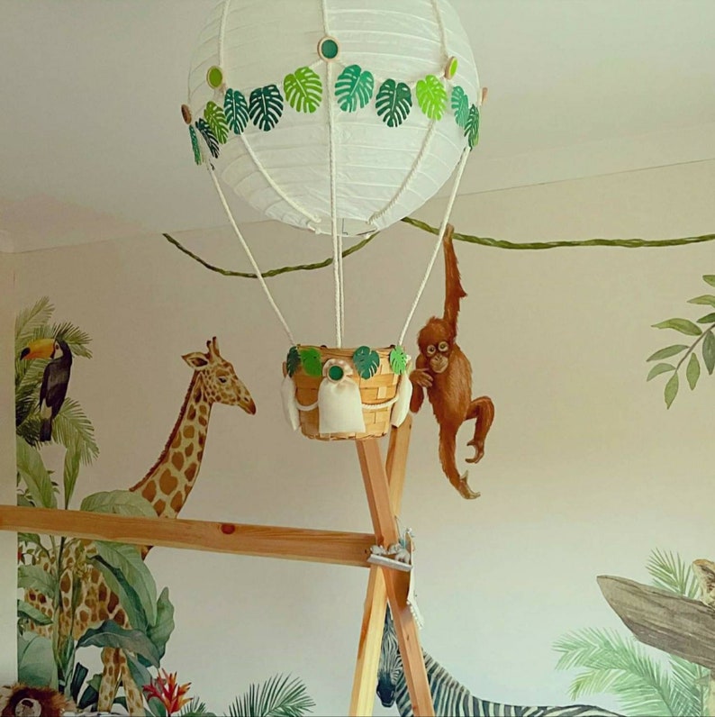 Jungle Theme Hot Air Balloon Nursery Lamp Shade/toys Not Etsy