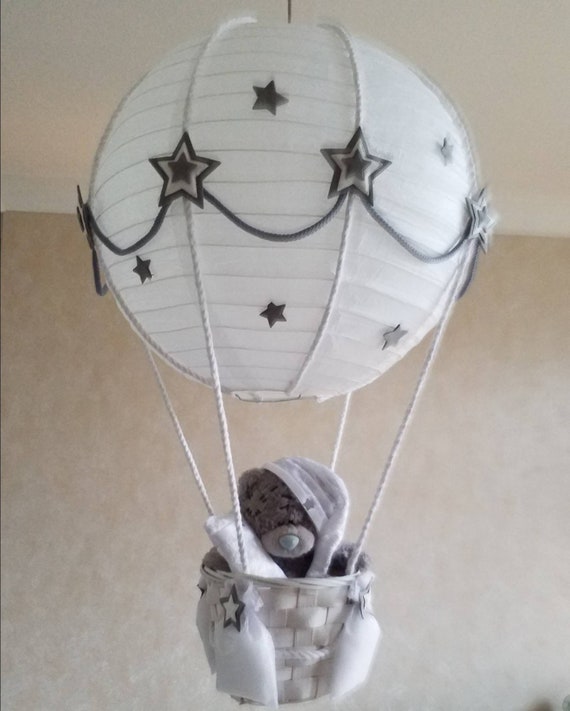 Hot Air Balloon Nursery Lamp Shade Grey Stars Hot Air Balloon Nursery Lamp Shade Grey, Hot Air Balloon Lampshade