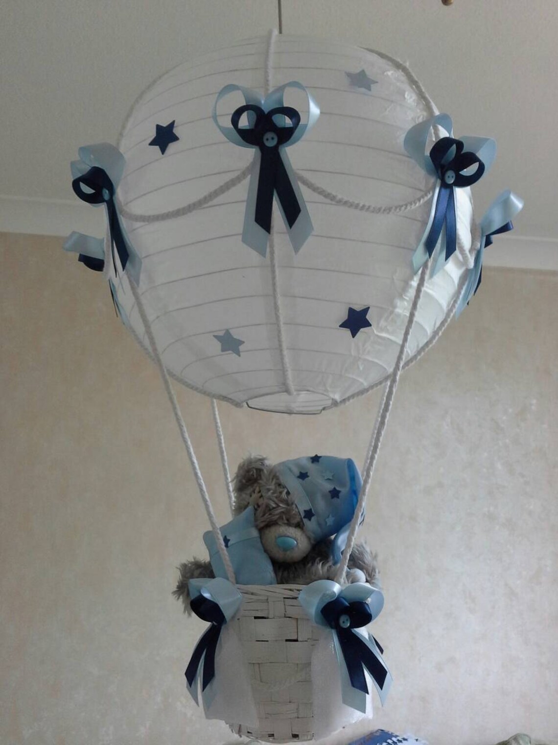 Hot Air Balloon Nursery light shade with Tatty teddy Made Etsy
