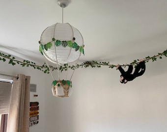Jungle Theme Hot Air Balloon Nursery Lamp Shade/craft Foam Leaves