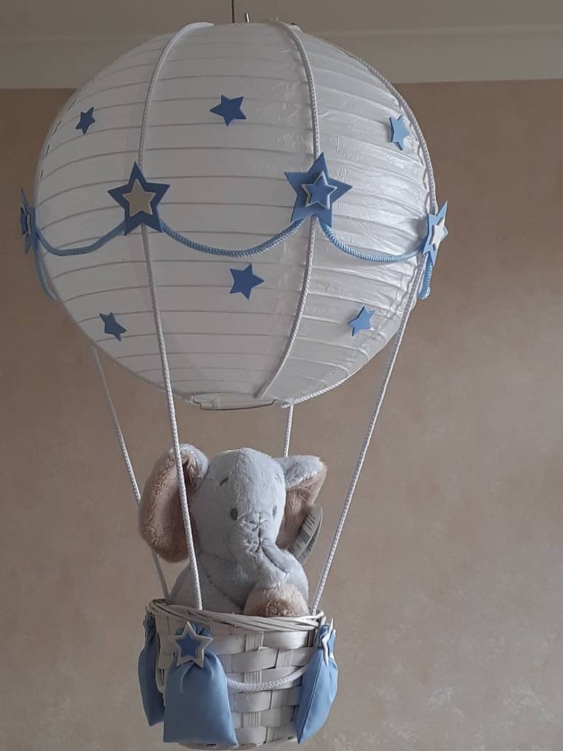 Hot Air Balloon Nursery Lamp Shade in Baby Blue Toy NOT Etsy