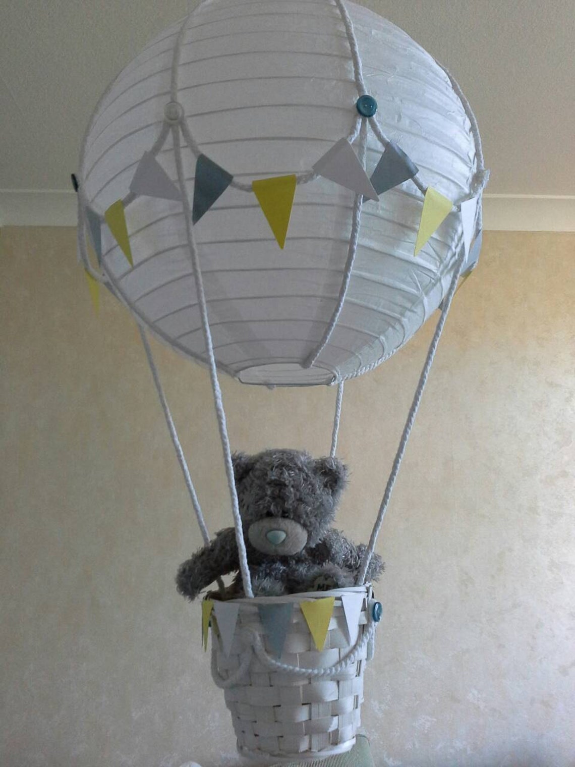 Hot Air Balloon Nursery light shade with Tatty teddy Made Etsy