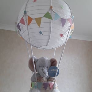 Hot Air Balloon Nursery Light Shade in pastel colours  Toy is NOT included