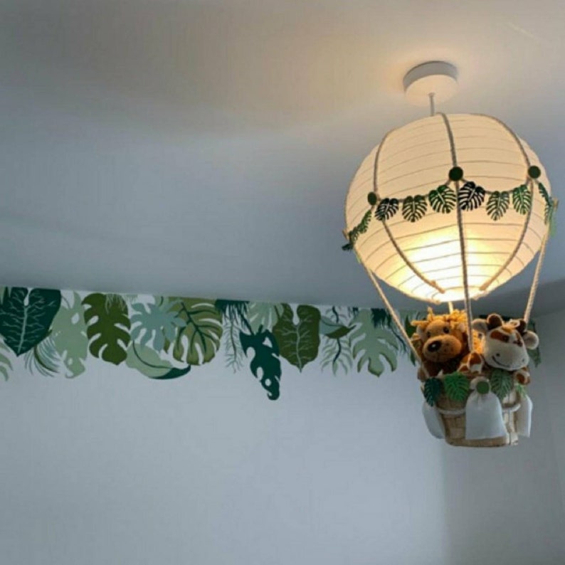 Jungle Theme Hot Air Balloon Nursery Lamp Shade/toys Not Etsy