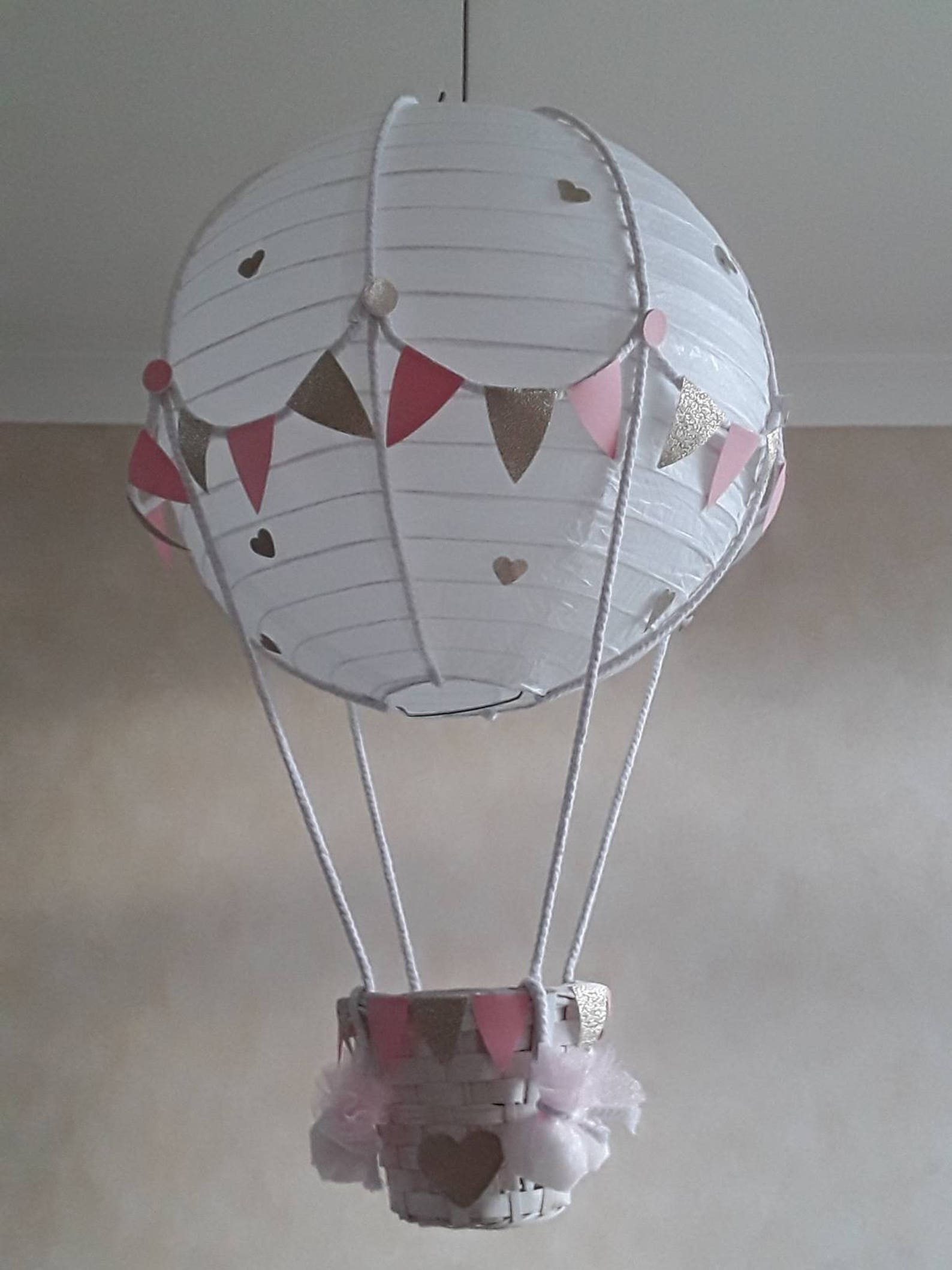 Add your own toy Hot Air Balloon Nursery light shade / Made Etsy