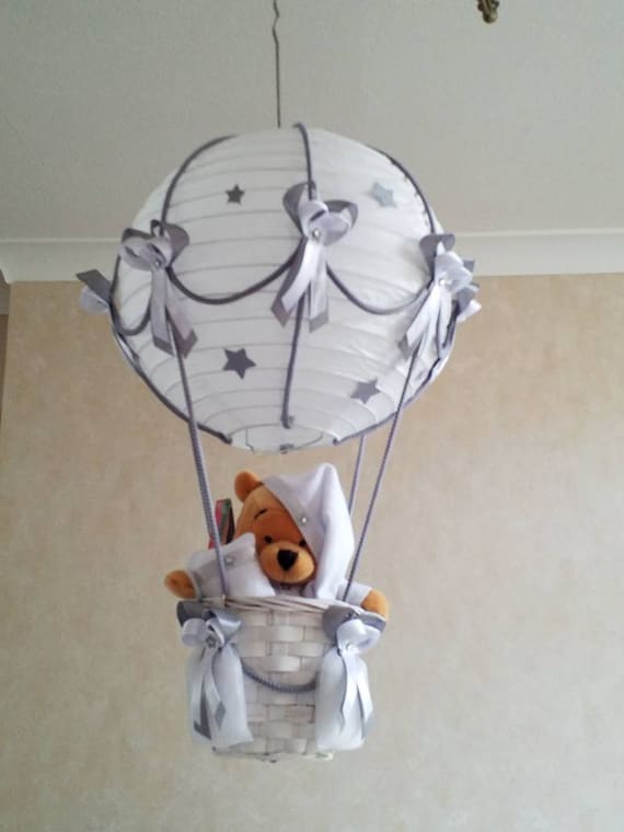Winnie The Pooh Hot Air Balloon Nursery Light Shade Image 0
