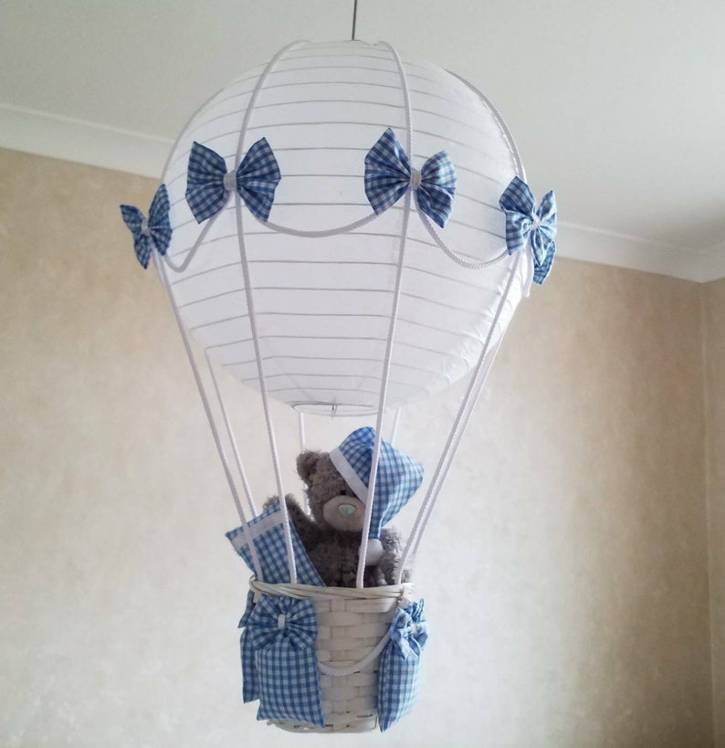 Hot Air Balloon Nursery Light Shade With Tatty Teddy Made Image 0