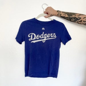 Los Angeles Dodgers Yasiel Puig Youth Blue Name and Number T-Shirt
