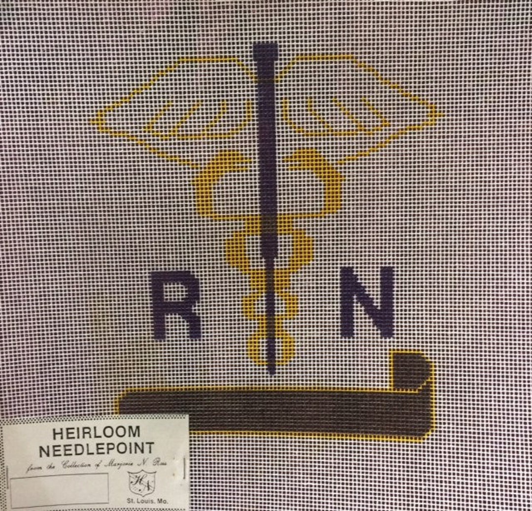 Registered Nurse Needlepoint Canvas Etsy