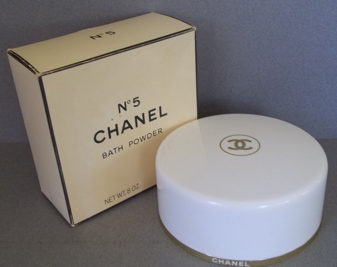 Vintage Chanel No.5 Dusting Powder Box With Powder and Puff Etsy