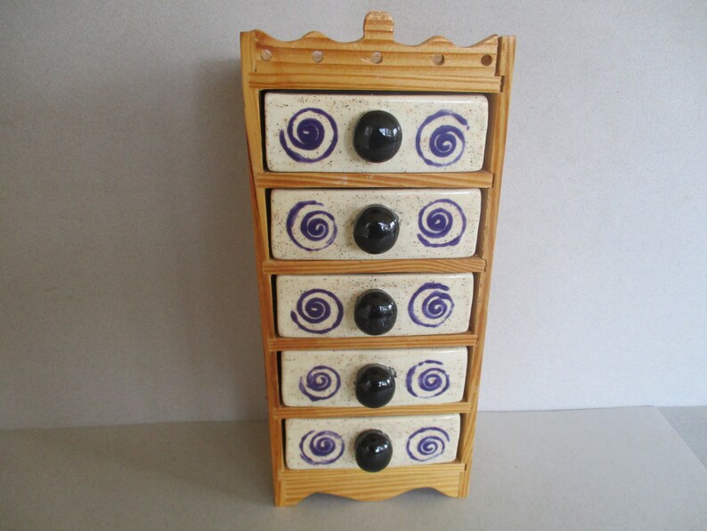 Vintage Spice Wood Cabinet Spice Wood Chest Wood With Etsy