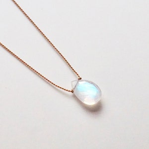 Moonstone Necklace, Silver Moonstone Necklace, June Birthstone Necklace