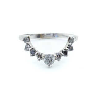 Natural Grey Salt and Pepper Diamond Wedding Band