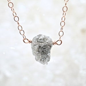Raw Diamond Necklace, Featured on BuzzFeed, Organic Diamond Necklace, Raw Diamond Bead