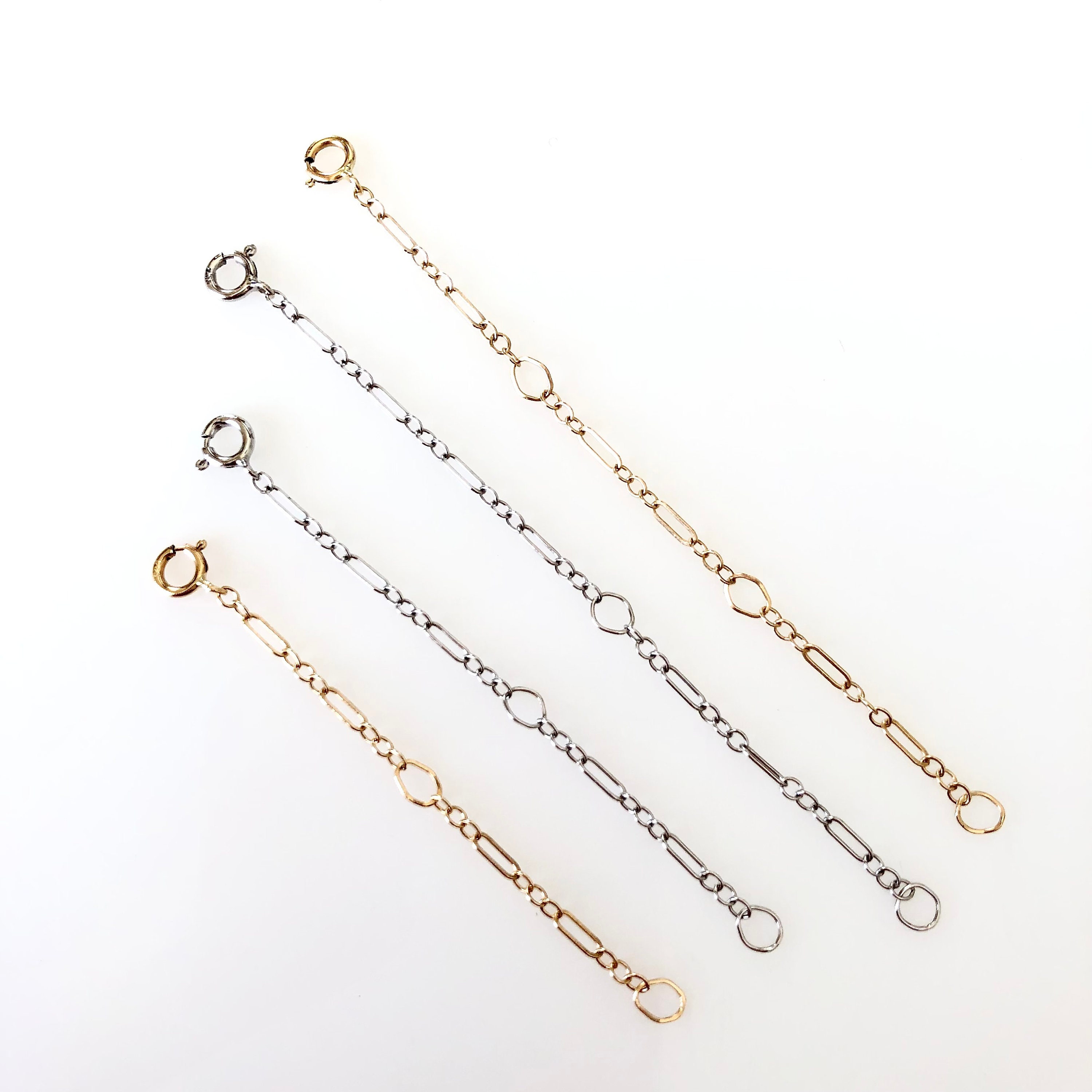 14k Chain Extender for Necklace, Adjustable Chain Extension