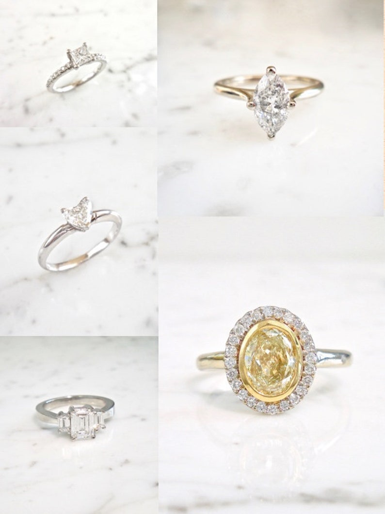 Salt and Pepper Diamond Engagement Ring Icy Light Grey Salt & Etsy