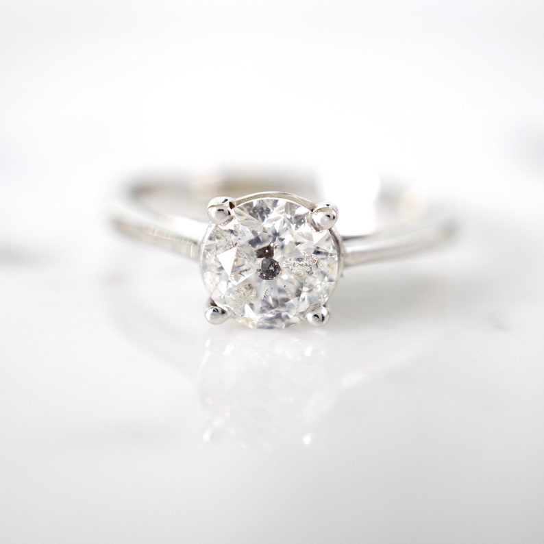 Salt and Pepper Diamond Engagement Ring Icy Light Grey Salt & Etsy
