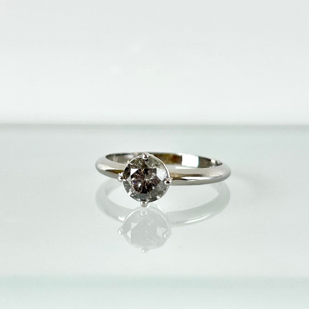 Black speckled diamond ring deals