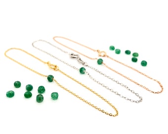 Echte smaragdgroene armband: sierlijke sterlingzilver, met goud gevulde sieraden
