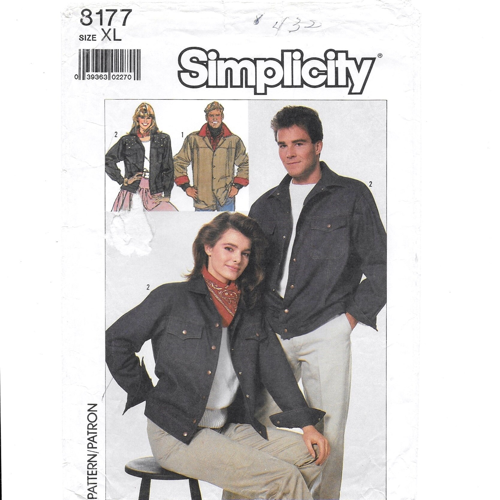 A Western or Bomber-style Jacket Pattern for Women, Men