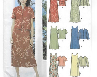 A Pullover Dress in 2 Lengths & Jacket with Sleeve Variations Pattern for Women: Uncut - Sizes 8-10-12-14 ~ Simplicity 5959 ~ Free Shipping!