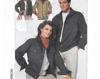 A Western or Bomber-Style Jacket Pattern for Women, Men & Teen Boys: Uncut - Size XL, Bust/Chest 38"-40" • Simplicity 8177 ~ Free Shipping!