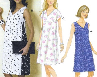 A Sleeveless/Short Sleeve Pullover Dress with Variations Pattern for Women: Uncut - Sizes 6-8-10-12-14 ~ Butterick 6317 ~ Free Shipping!