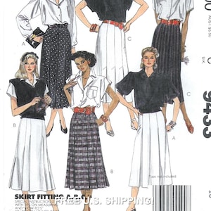 A Pleated Skirt with 3 Variations Sewing Pattern for Women: Uncut - Size 16 Waist 30&quot; • McCall&#39;s 9433 ~ Free Shipping!