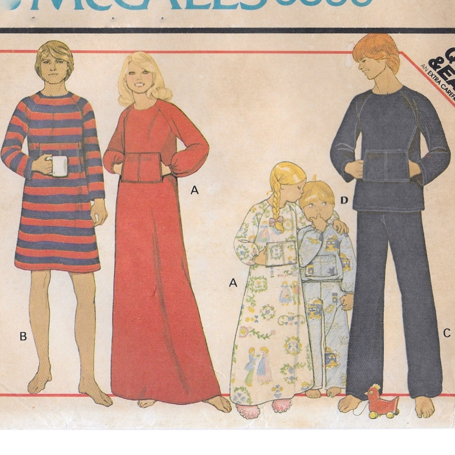 A Nightgown / Nightshirt Pajama Top and Pajama Bottom Sewing Etsy