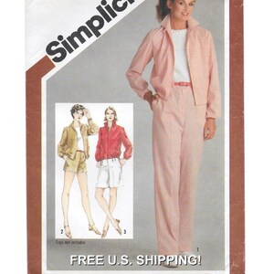 A Front Fly Pants, Shorts & Culottes and Zip Front Jacket Pattern for Women: Uncut - Size 14 Bust 36&quot; • Simplicity 9840 ~ Free Shipping!