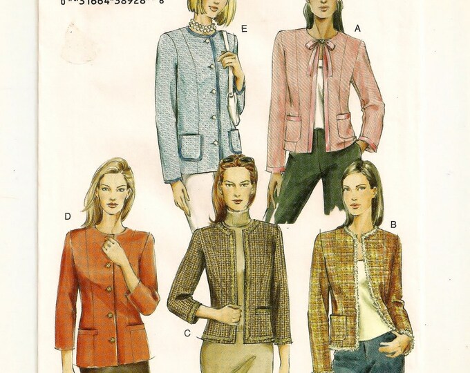 A Lined Jacket Pattern With Closure Length and Sleeve Length Etsy