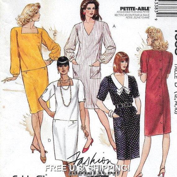 Een rechte jurk met knoop aan de achterkant met variaties