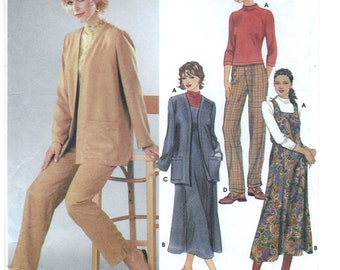 A Stretch Knits Pattern for Women: Jumper, Cardigan, Top & Pants - Uncut - Sizes 14-16-18, Bust 36"-42" ~ Simplicity 9874 ~ Free Shipping!