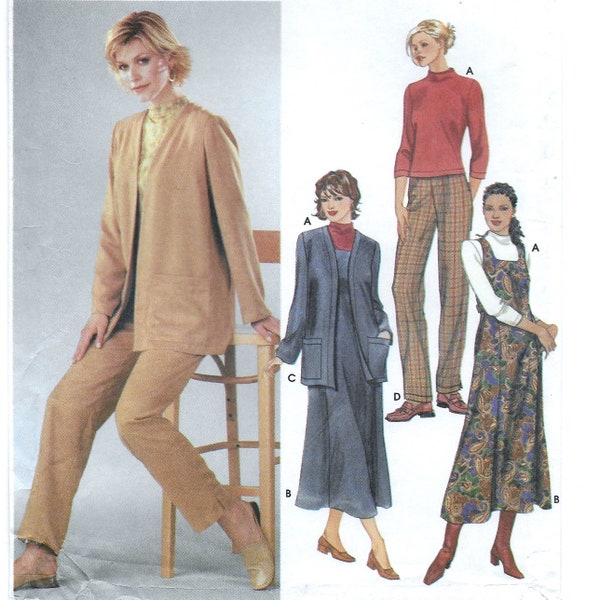 A Stretch Knits Pattern for Women: Jumper, Cardigan, Top & Pants - Uncut - Sizes 14-16-18, Bust 36"-42" ~ Simplicity 9874 ~ Free Shipping!