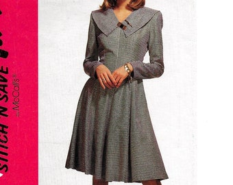 A Fitted, Princess Seam, Back Tie Dress Pattern for Women: Uncut - Sizes 10-12-14-16 • Stitch 'n Save (McCall's) 6089 ~ Free Shipping!