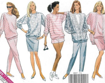 A Jacket, Top, Straight Skirt, Pants & Shorts Sewing Pattern for Women: Uncut - Sizes L-XL (16-18, 20-22) • Butterick  6817 ~ Free Shipping!
